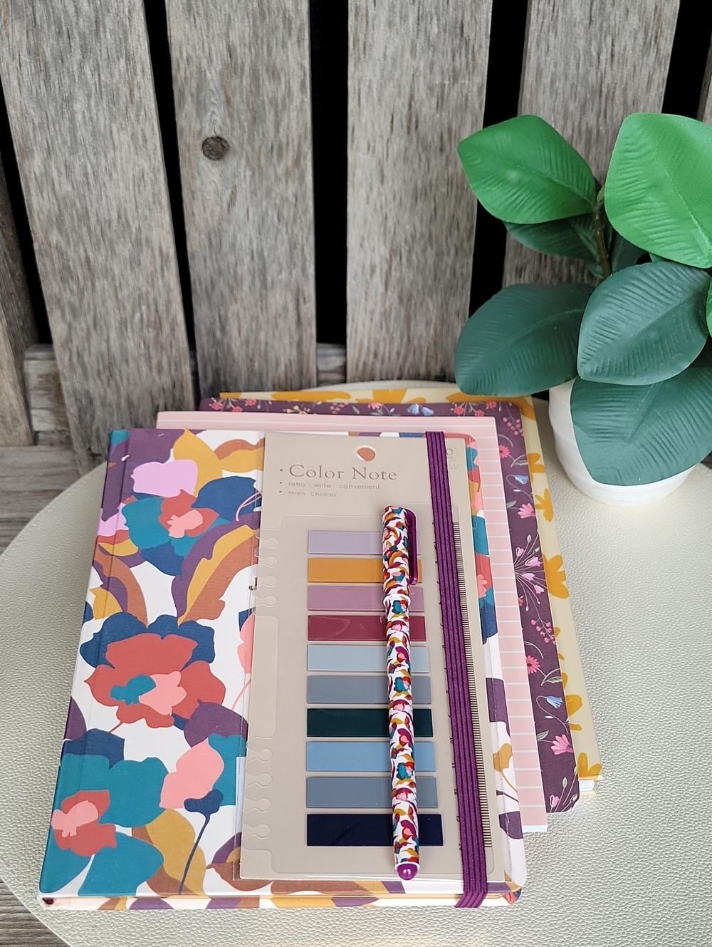 Vera Bradley Fabric Covered Floral Journal Immersed Blooms, Pen & Supplies - Picture 2 of 5